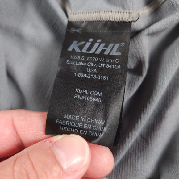 Kuhl Valiant Merino Wool Blend Base Layer Long Sleeve Shirt Men's Large Gray - Picture 4 of 13